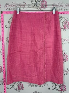 WANKO skirt tweed look  Pink Textured Pencil Skirt